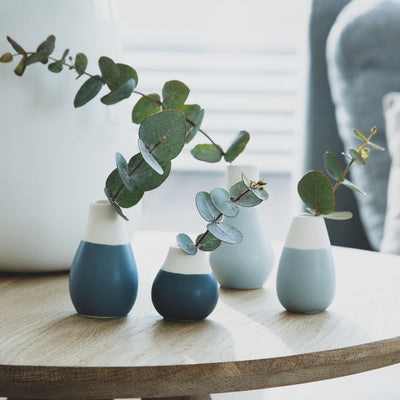 Räder Mini Pastellvasen 4er-Set Blautöne