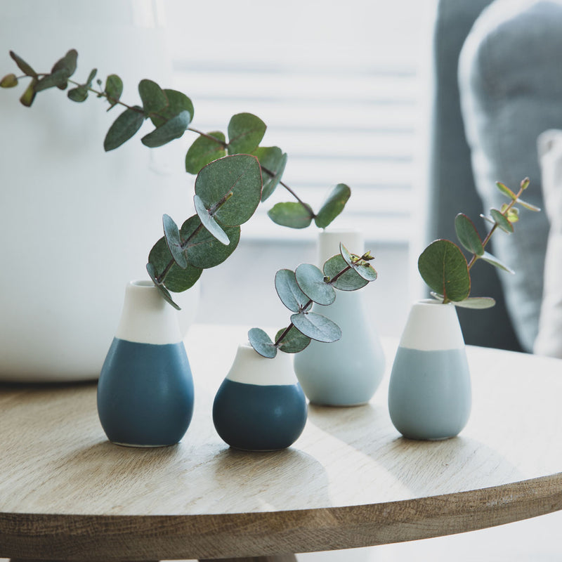 Räder Mini Pastellvasen 4er-Set Blautöne