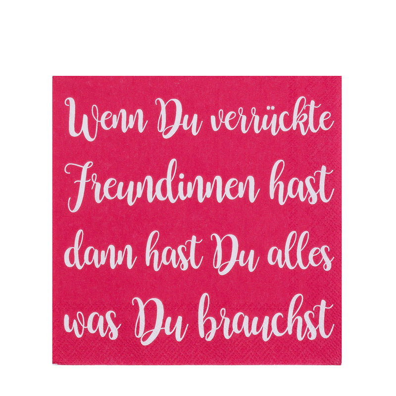 Räder Cocktailserviette Verrückte Freundinnen Pink