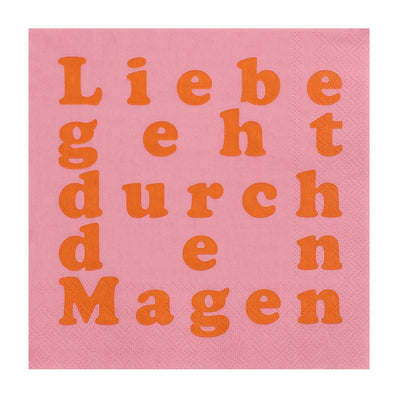 Räder Serviette Liebe geht durch den Magen