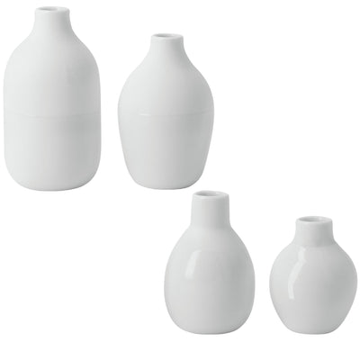 Räder Mini Flaschenvasen 4er-Set weiß