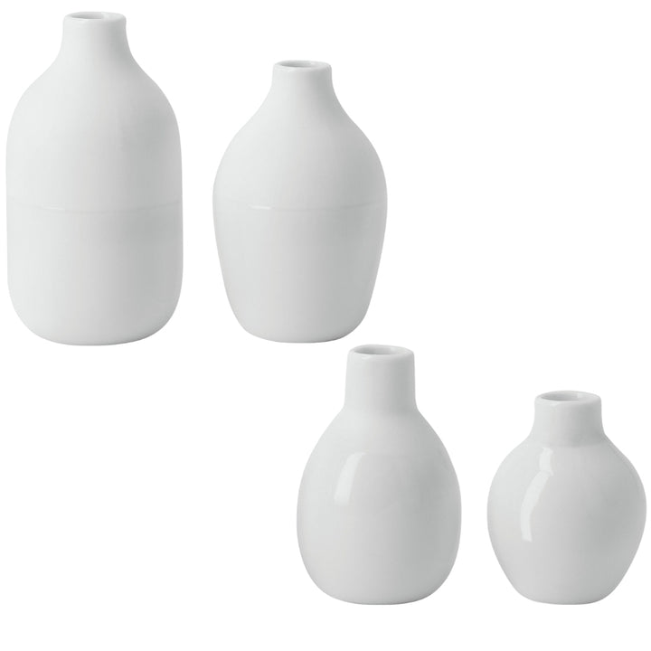 Räder Mini Flaschenvasen 4er-Set weiß