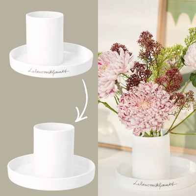etagere für teller PLATE 2er silberfarben Weiß