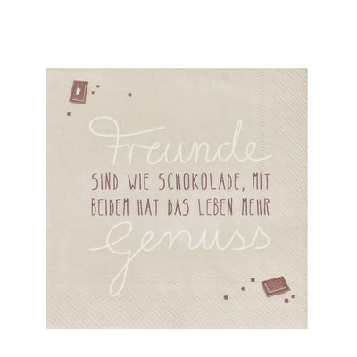 Räder Cocktailservietten Freunde sind wie Schokolade
