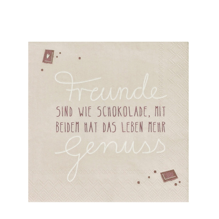 Räder Cocktailservietten Freunde sind wie Schokolade