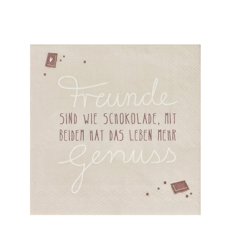 Räder Cocktailservietten Freunde sind wie Schokolade