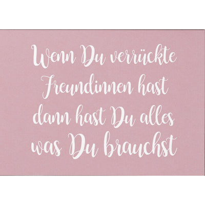 Räder Freundschaftskarte Verrückte Freundinnen