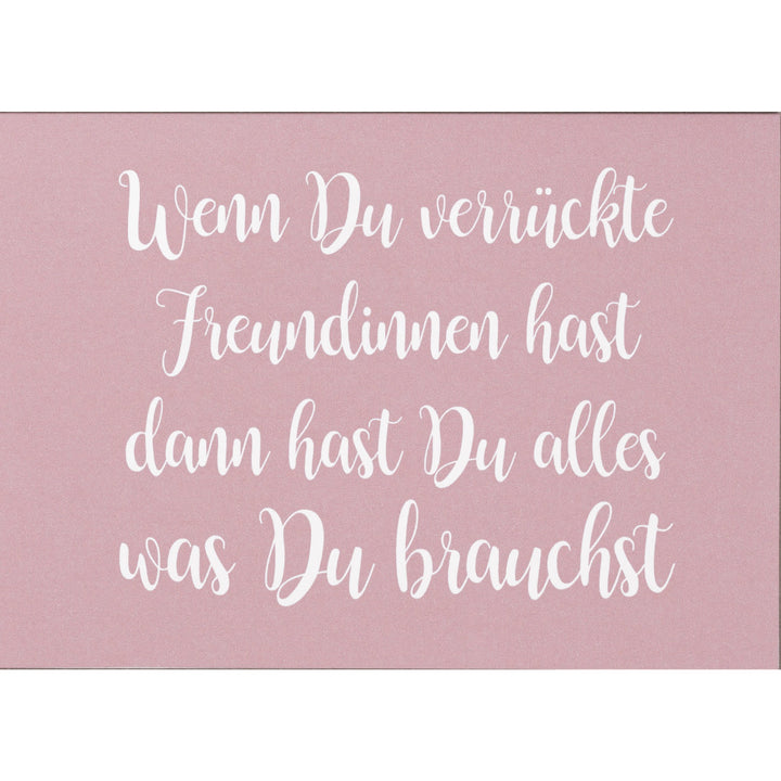 Räder Freundschaftskarte Verrückte Freundinnen