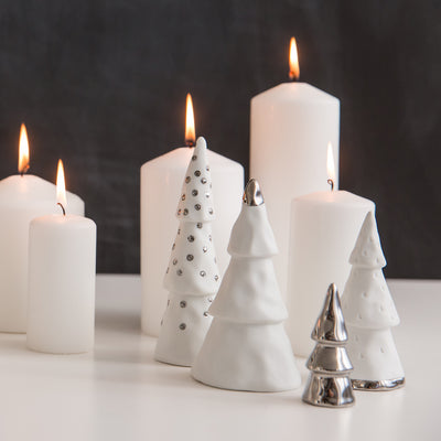 Räder Weihnachtswald 4er-Set Silberfarben