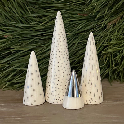 Räder Kleiner Winterwald 4er-Set Silberfarben