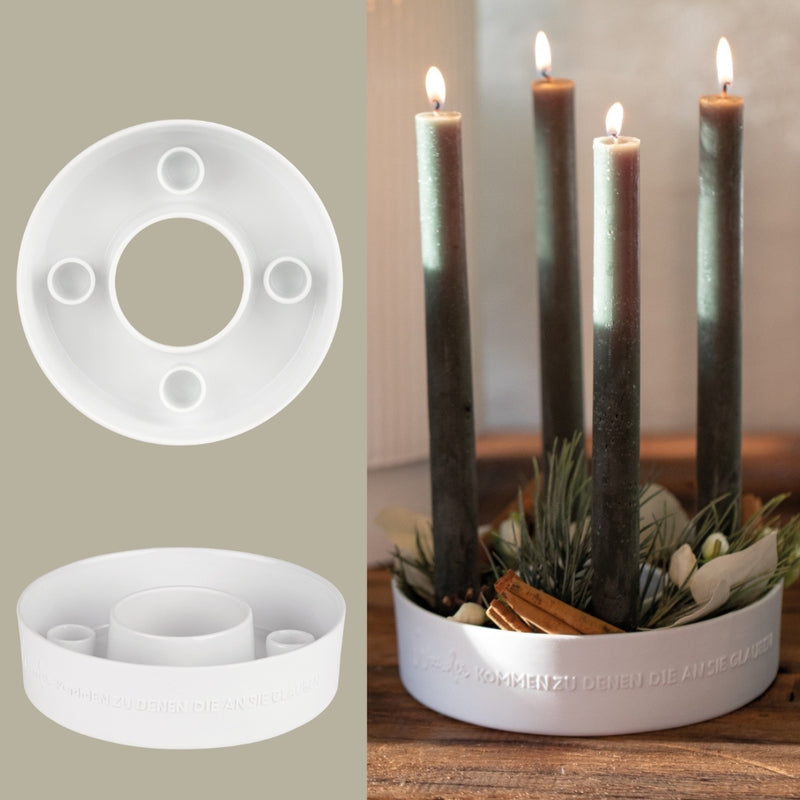 Räder Porzellankranz Stabkerzen Wunder kommen