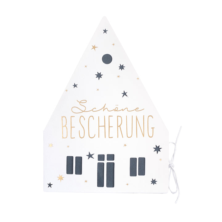 Räder Weihnachtshauskarte Schöne Bescherung