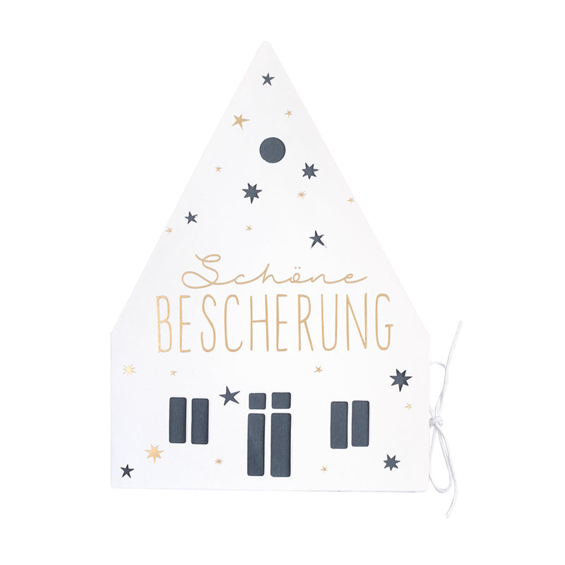 Räder Weihnachtshauskarte Schöne Bescherung