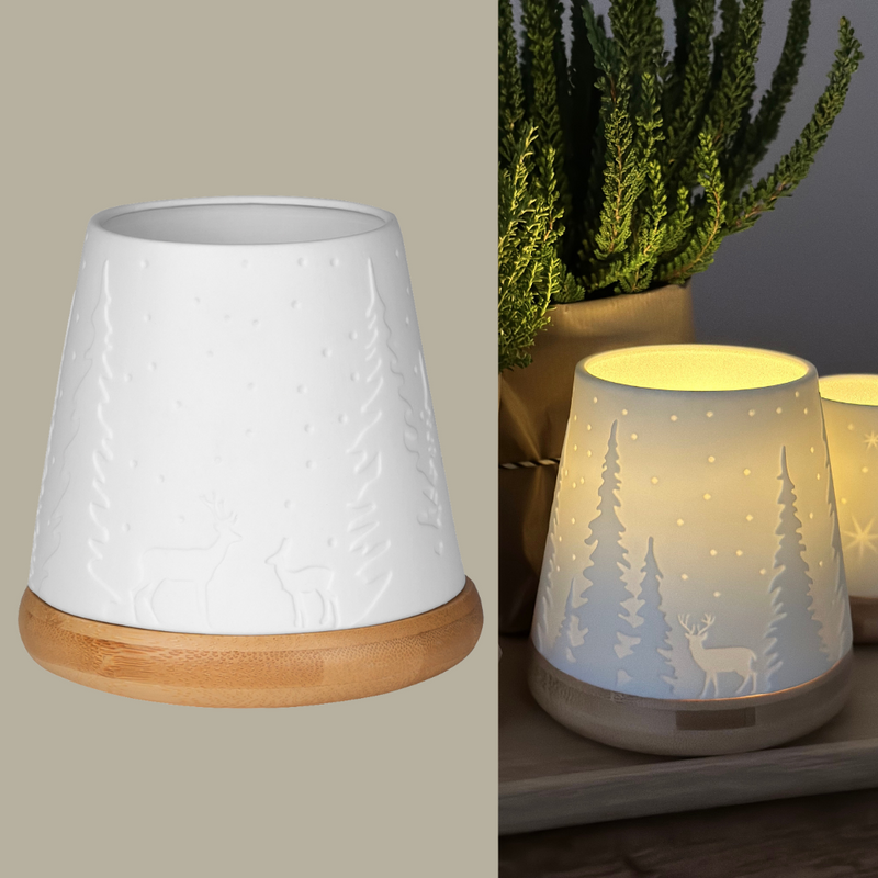 Räder Poesie Windlicht Wald