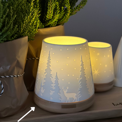 Räder Poesie Windlicht Wald