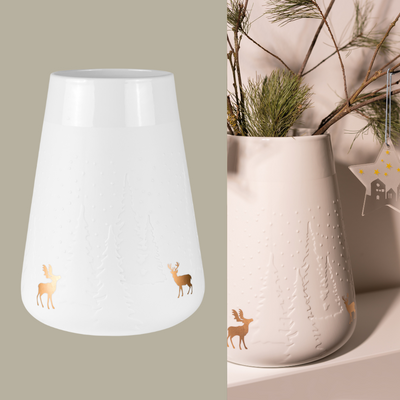 Räder Poesie Vase Winterstadt Hirsch