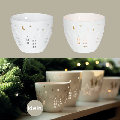 Räder Poesielicht Häuser klein