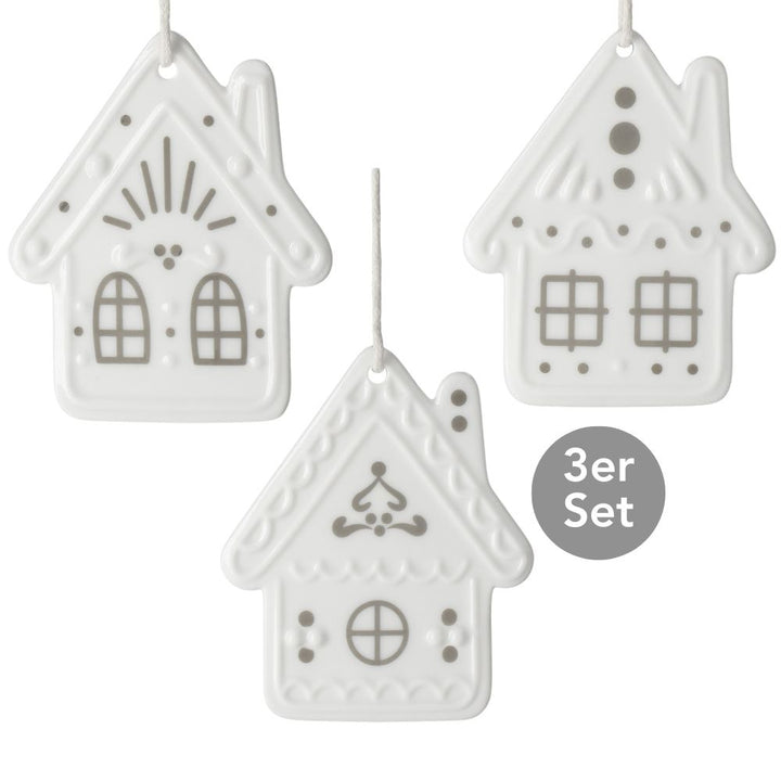 Räder Lebkuchenhäuschen 3er Set silberfarben