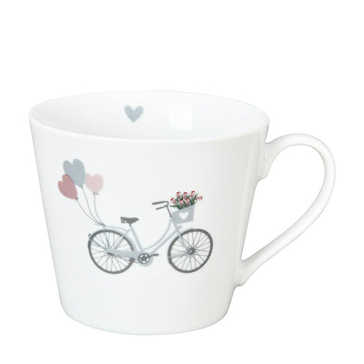 Krasilnikoff Happy Cup Fahrrad mit Luftballons