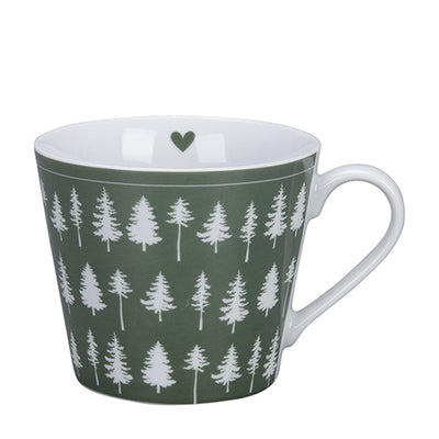 Krasilnikoff Happy Cup Wald Silhouetten Grün