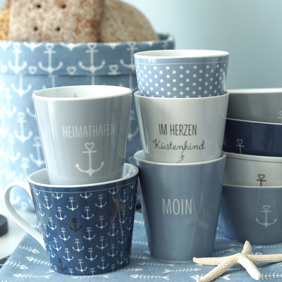 Krasilnikoff Happy Mug Im Herzen Küstenkind Weiß