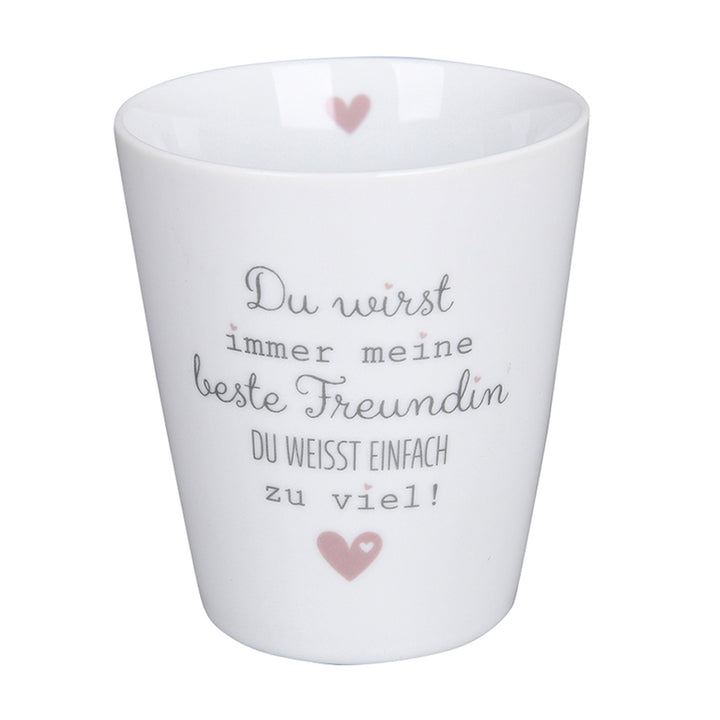 Krasilnikoff Happy Mug Meine beste Freundin Weiß