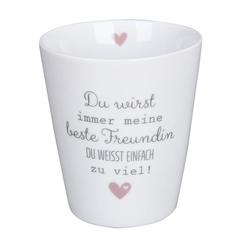 Krasilnikoff Happy Mug Meine beste Freundin Weiß