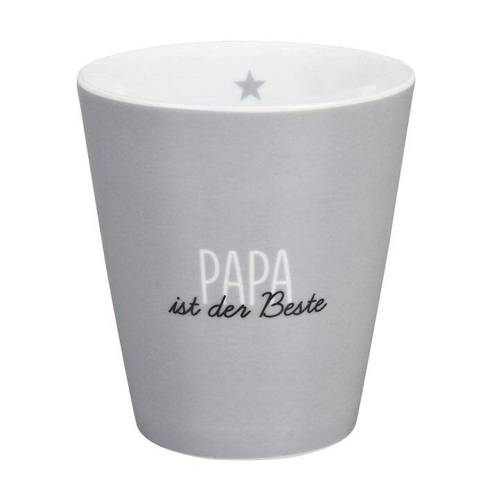 Krasilnikoff Happy Mug Papa ist der Beste Grau