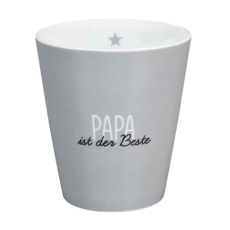 Krasilnikoff Happy Mug Papa ist der Beste Grau