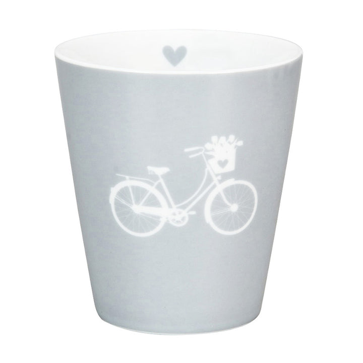 Krasilnikoff Happy Mug Fahrrad Grau