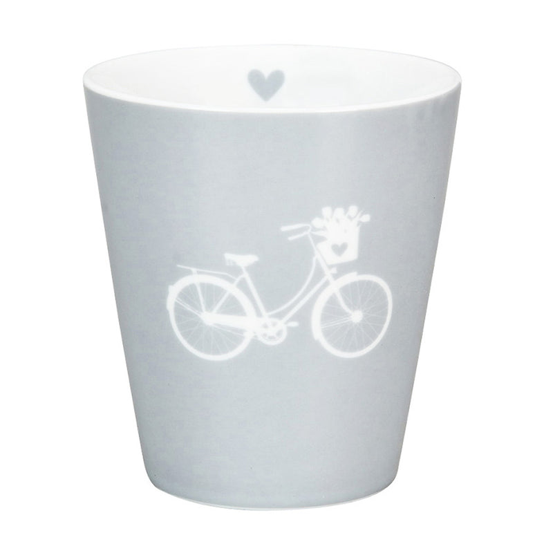 Krasilnikoff Happy Mug Fahrrad Grau