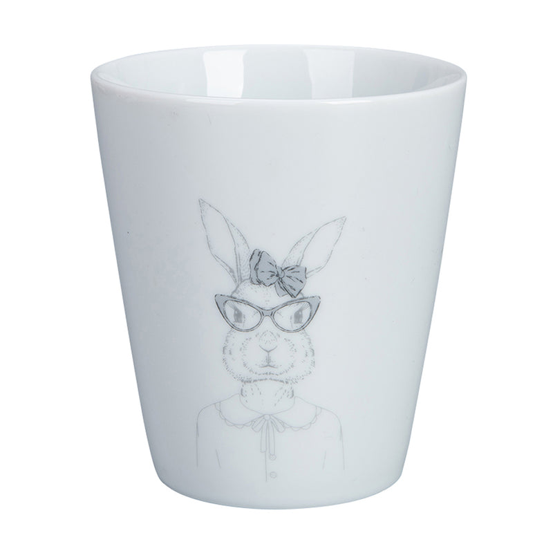 Krasilnikoff Happy Mug Hipster Hase Weiblich Weiß