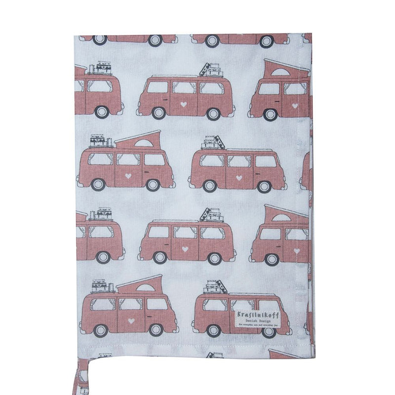 Krasilnikoff Geschirrhandtuch Autocamper rosa