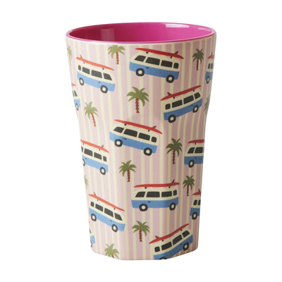 Rice Melamin Becher Pink Cars groß