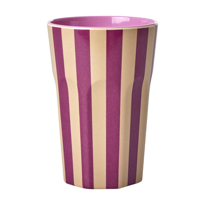 Rice Melamin Becher Plum Stripes groß