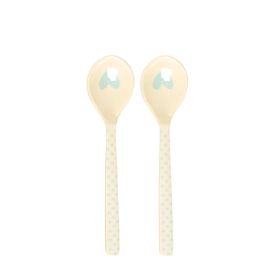 Rice Melamin Teelöffel Hearts mintfarben 2er-Set