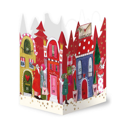 Adventskalender-Leuchte Häuser