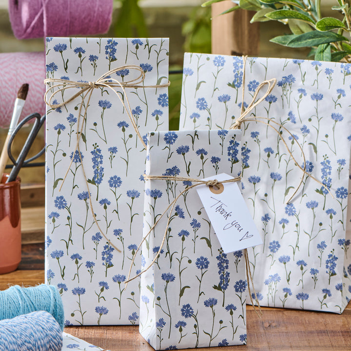 Ib Laursen Buntfalttüten Kornblumen 5er-Set lang