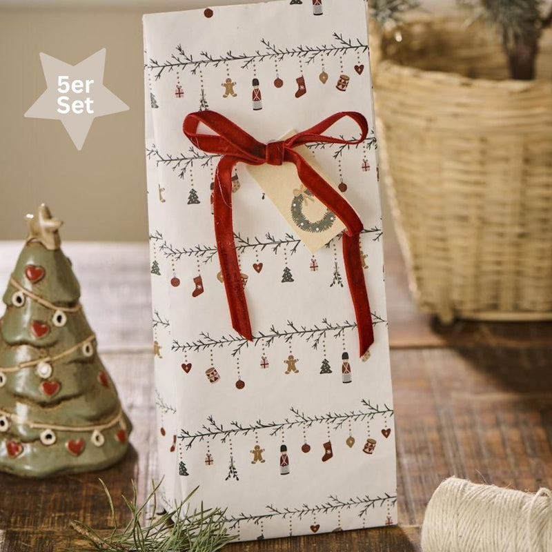 Ib Laursen Buntfalttüten My Nostalgic Christmas 5er-Set lang
