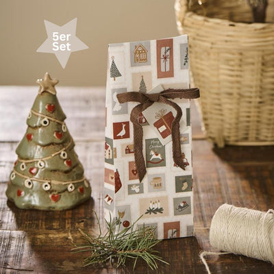 Ib Laursen Buntfalttüten Weihnachtsbriefmarken 5er-Set klein