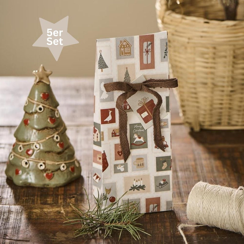 Ib Laursen Buntfalttüten Weihnachtsbriefmarken 5er-Set klein