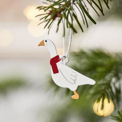 Ib Laursen My Nostalgic Christmas Gänsepärchen roter Schal