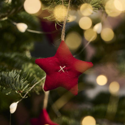 Ib Laursen Sterne Thilda zum Hängen 2er-Set rot