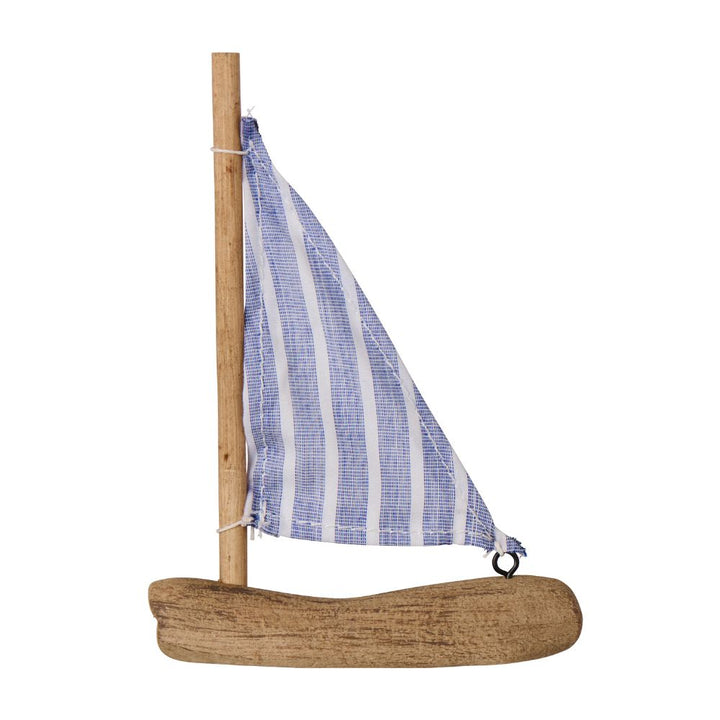 Ib Laursen Schiff mit einzelnem Segel blau