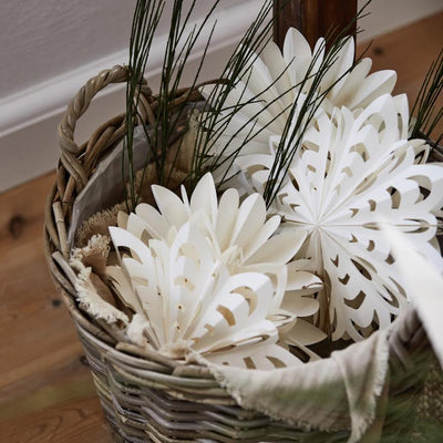IB Laursen Papierstern zum Hängen 30 cm weiß