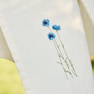 Ib Laursen Geschirrtuch Kornblumen cremefarben