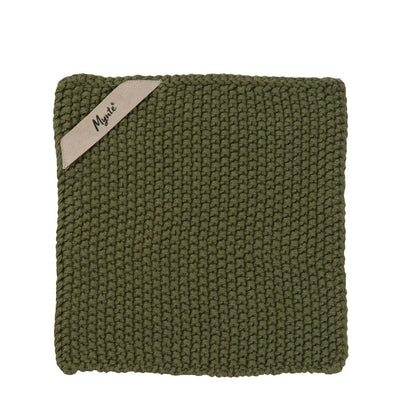 Ib Laursen Topflappen Mynte olive gestrickt