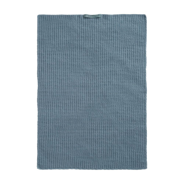 Ib Laursen Handtuch gestrickt staubig blau