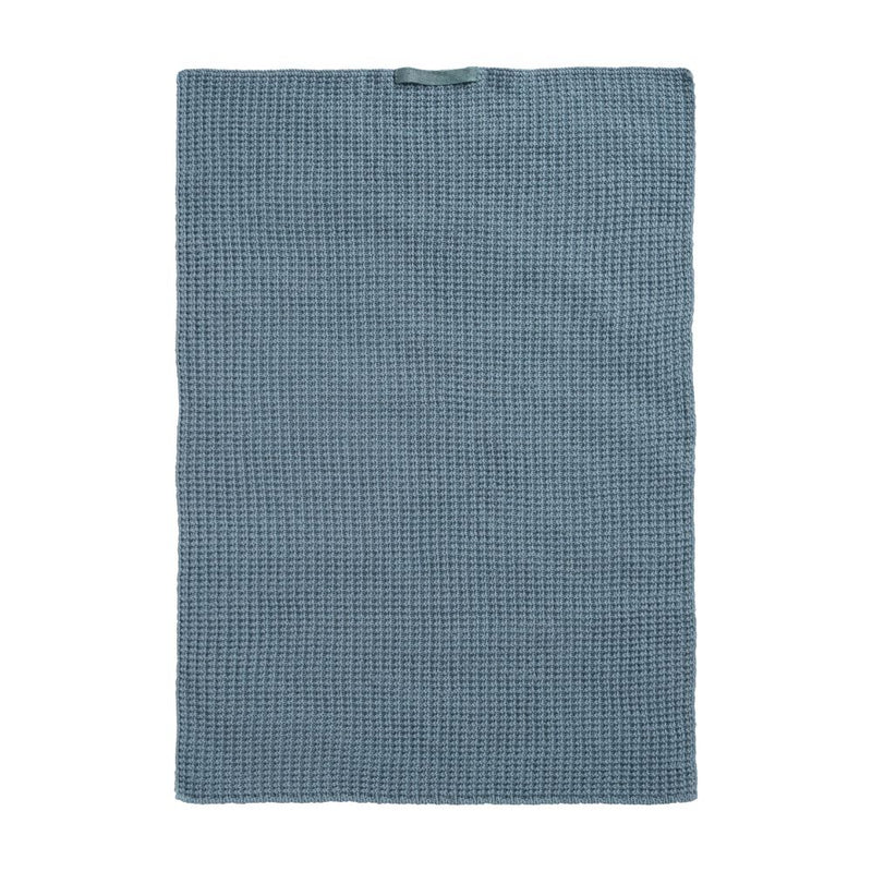 Ib Laursen Handtuch gestrickt staubig blau