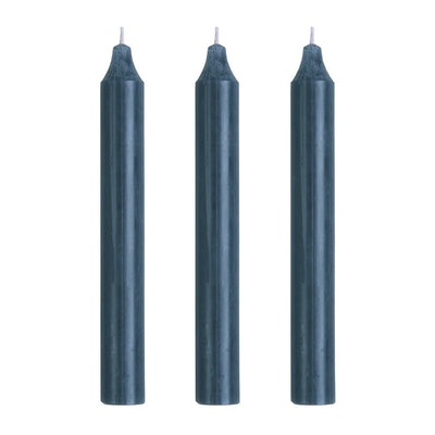 Ib Laursen Stabkerzen Rustikal Staubig Blau 3er-Set